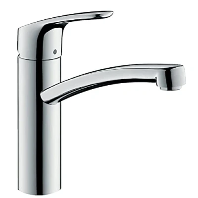 Image of hansgrohe Focus kitchen tap 160 mm high 360 swivel spout, for vented hot water cylinders, chrome 31804000