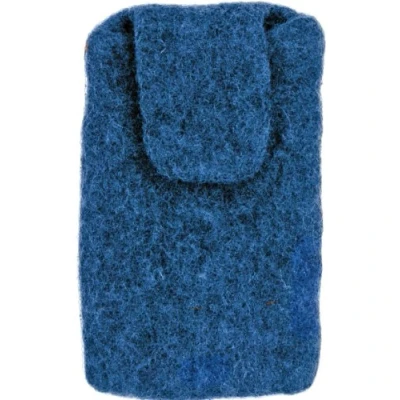 Image of Dimensions Feltworks Mobile Phone, Wool, Midnight Blue, 15 x 10 0.5 cm