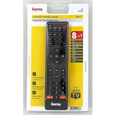 Image of Hama Universal 8in1 Replacement Remote Control For TV DVD VCR SAT AUX DVB T AMP