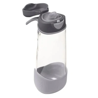 Image of b.Box Sport Spout Drink &amp; Water Bottle Easy Grip and Leakproof Lid Cool Modern Child Friendly Design, Tilt Sip 600ml/20