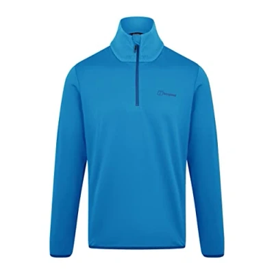 Image of Berghaus Men&#039;s Keppla Half Zip Fleece, Extra Warmth, Soft Feel, Red Dahlia, L
