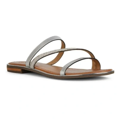 Image of Geox Women&#039;s D Sozy S G Flat Sandal, Silver, 4 UK