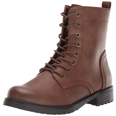 Image of Amazon Essentials Women&#039;s Lace Up Combat Boot, Cognac, 5 UK