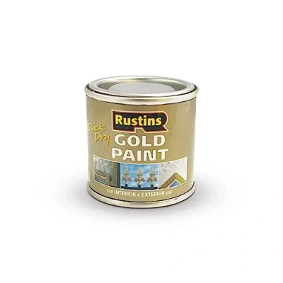 Image of RUSTINS Quick Drying Gold Paint 100ml Vibrant Color with Long Lasting Protection, The Perfect Finish for Any Project