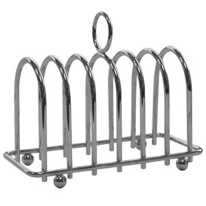Image of Genware Chrome Horseshoe Toast Rack Stainless Steel Rack, Holder