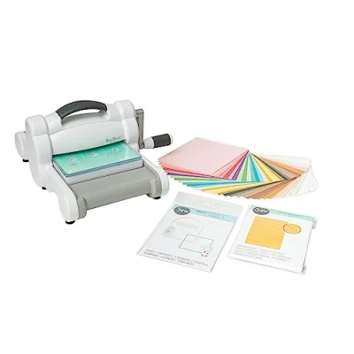 Image of Sizzix Manual Die Cutting &amp; Embossing (6&quot;) Cardmaking, Papercraft, Scrapbooking, Stencilling More, Big Shot Starter Kit, One Size