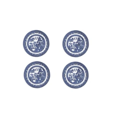 Image of Churchill Blue Willow Dinner Plates 10&quot;, Set of 4