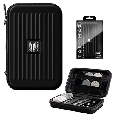 Image of TARGET Darts Takoma XL Wallet, Black Case Holds 6 Darts, Protective EVA Dart Holder with Double Zip Lock Inner Pouches Professional Accessories