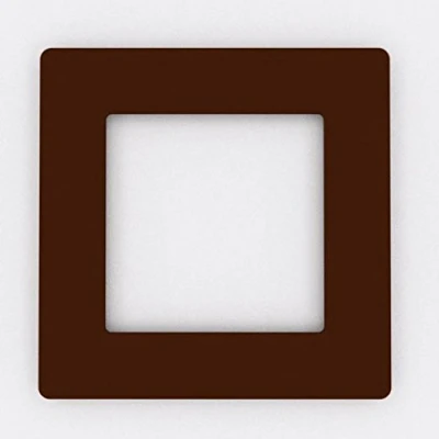 Image of Focus Plastics SINGLE LIGHT SWITCH SOCKET COLOURED ACRYLIC SURROUND FINGER PLATE HUGE COLOUR CHOICE (Brown)