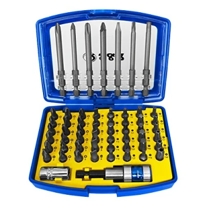 Image of S&amp;R Magnetic Screwdriver Bit Set 57 pcs, Professional, in Plastic Box