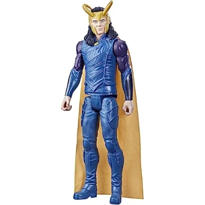 Image of Marvel Avengers Titan Hero Series Collectible Loki Action Figure, Toy For Ages 4 and Up F2246, Black, 12 Inch