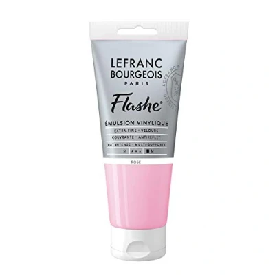 Image of Lefranc Bourgeois Acrylic Vinyl Emulsion, Rose, 80ml Tube Vinylfarbe