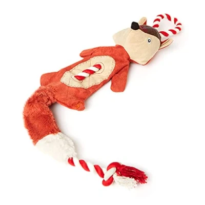 Image of Rosewood Joules Squeaky Soft Plush Rope Fox Dog Toy, 74cm
