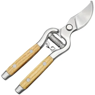 Image of Garden Secateurs, Stainless Steel Secateurs &amp; Pruning Scissors, Multi Purpose Shears for Plants Flowers and Harvesting Fruits or Vegetables, Professional Gardening Tools