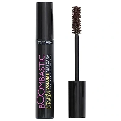 Image of GOSH Boombastic Crazy mascara for extreme Volume and long Lashes I with precise brush head without clumps Skin friendly, vegan &amp; fragrance free 05 Chocolate Brown