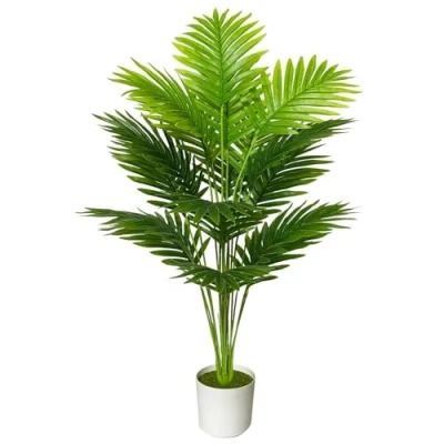 Image of AIVORIUY Artificial Areca Palm Plant Fake Tropical Tree Perfect Faux Plants in Pot for Indoor Outdoor House Home Office Wedding Garden Modern Decoration Housewarming Gift (80cm Tall Palm)