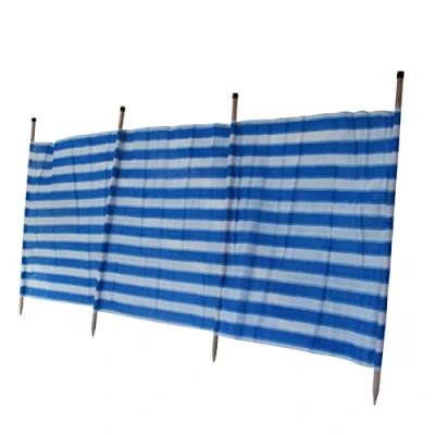 Image of SecureFix Direct Camping Beach Windbreak Wooden Poles 2.3M Long Blue and White