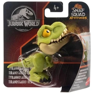 Image of Jurassic World Snap Squad Attitudes Tyrannosaurus Rex Dinosaur Figure
