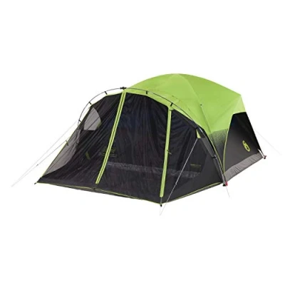 Image of Coleman Carlsbad Dark Room Camping Tent with Screened Porch, 4/6 Person Blocks 90% of Sunlight and Keeps Inside Cool, Weatherproof Easy Setup in Porch