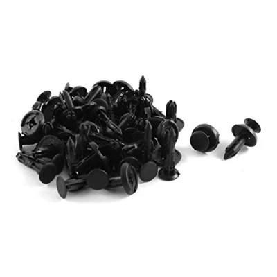 Image of sourcingmap 30 Pcs Black Plastic Guard Clips 6mm x 15mm 18mm