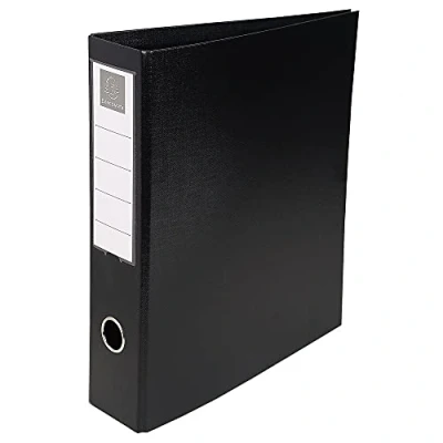 Image of Exacompta ref. 51741E 1 rigid PVC binder 4 D rings of 50 mm on the 3rd cover Spine 70 External dimensions: 32 x 29 cm Format to file A4 Maxi Colour: black