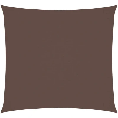 Image of vidaXL Sunshade Sail Oxford Fabric Square 3.6x3.6 m Brown