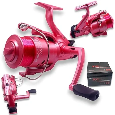 Image of NGT MAX 60 PINK Free Runner Reel 10lb Line Spinning 2BB Carp Coarse Fishing