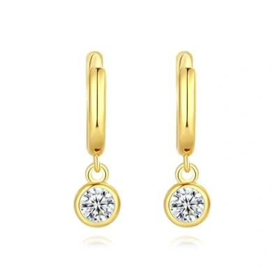 Image of Yulovee 9ct Gold Filled Hoop Earrings for Women Dangle with Cystal Teen Girls Drop Huggie