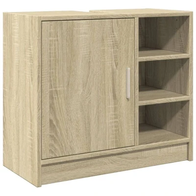 Image of vidaXL Sink Cabinet Sonoma Oak 63x29x55 cm Engineered Wood
