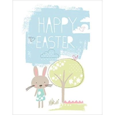 Image of Pack of 6 NSPCC Bunny Charity Easter Greeting Cards in Same The Design 446994