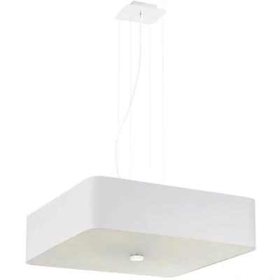 Image of Lokko Square Pendant Light White 55cm E27