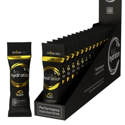 Image of TORQ Hydration Lemon Rapid Rehydration Electrolytes Powder Hypotonic Profile Running, Cycling, Sports Drink Single Serve Box of 15