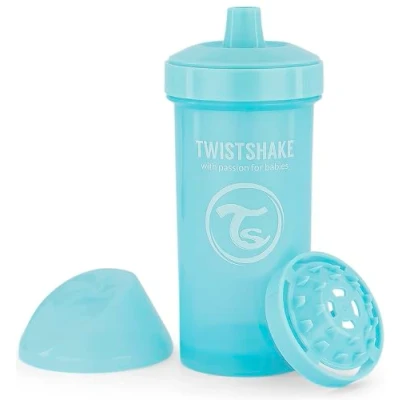 Image of Twistshake Kid Cup 360ml Leak Proof Baby Sippy with Hard Spout and Fruit Mixer Trainer Bottle for Kids &amp; Toddlers Spill Water Bottles Non BPA Free Blue