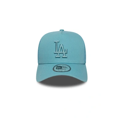 Image of New Era Adult&#039;s 9Forty Trucker League Essential MLB Los Angeles Dodgers Baseball Cap Hat Pastel Blue