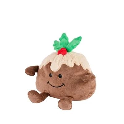 Image of Warmies Christmas Pudding, Microwavable Slighly Scented with French Lavender, Chill in a Freezer for Cooling Relief, Cuddly Soft Warmer