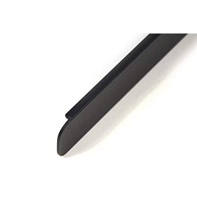Image of End Strip Angle Side Bar Worktop Kitchen Black 28 mm Aluminium Right Without Screw Holes