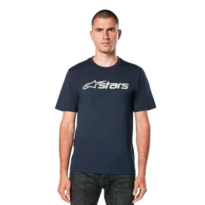 Image of Alpinestars Men&#039;s Blaze 2.0 CSF Tee T Shirt, Navy/White/Grey, XXL