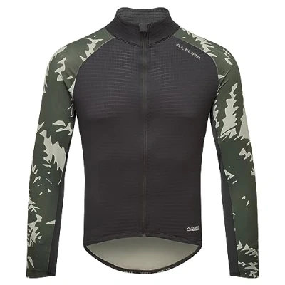 Image of Altura Mens Icon Plus Longsleeve Cycling Jersey Dark Olive Small