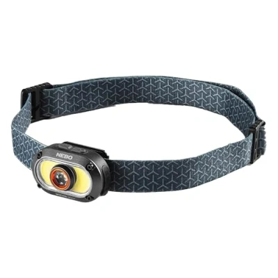 Image of NEBO MYCRO 500+ Head Lamp for Runners Rechargeable &amp; Water Resistant Headtorch with Spot Flood Light Modes Headlight Torch Strap Outdoor Activities, Black (NEB HLP 1005 G)