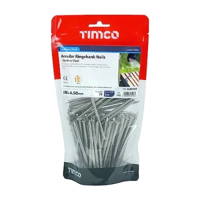Image of Timco Annular Ringshank Nails Stainless Steel (Size 100 x 4.50 1 Kilograms)