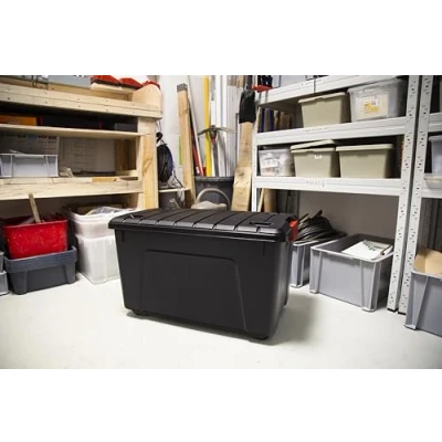 Image of Solent Plastics Power Box 110 Litre Storage Trunk with Wheels, SIA110 1
