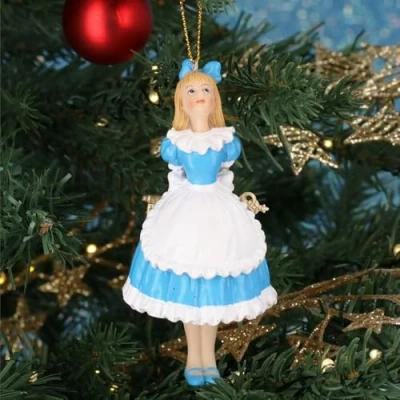 Image of Alice &amp; Key in Wonderland Fairytale Christmas Ornament Gisela Graham
