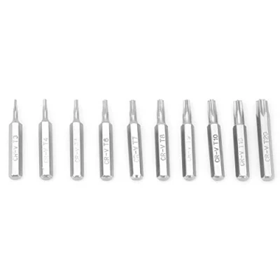 Image of 10PCS 4mm Hex Shank Cross Screwdriver Bits for Easy Attachment, Electronic Repair T3/T4/T5/T6/T7/T8/T9/T10/T15/T20