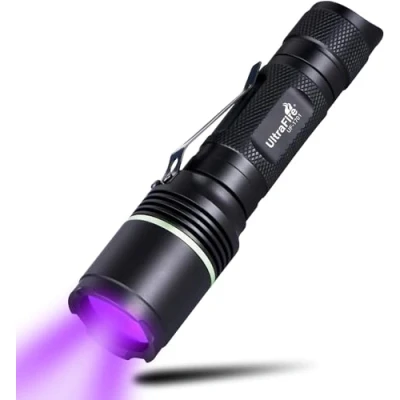 Image of ULTRAFIRE UV Torch 395nm LED Black Light, Single Mode Powerful Utraviolet Flashlight for Curing Glue Resin, Pet Urine Stains, Scorpion Detection (Battery Not Included)