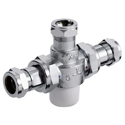 Image of Bristan MT753CP TMV3 Thermostatic Under Bath Blending Valve with 22 mm Inlet Connections Chrome