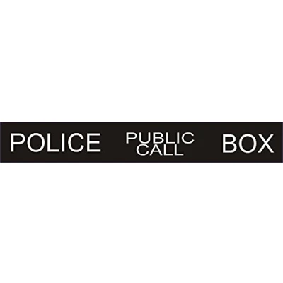 Image of FSSS Ltd Dr Who police public call box phone booth tardis plastic sign science fiction (720x104mm)