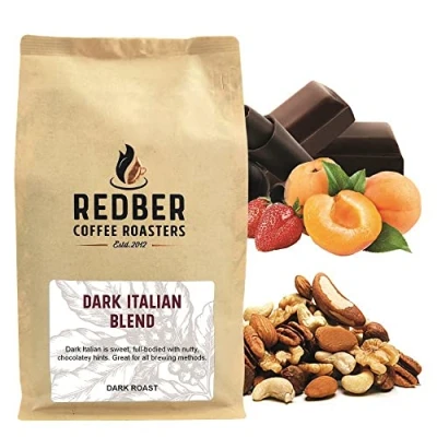 Image of Redber Dark Italian Blend Filter/Ground Coffee (Dark Roast) (500g)