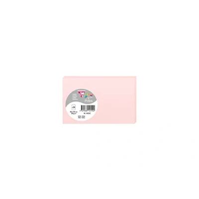 Image of Clairefontaine Ref 1455C Pollen Card (Pack of 25 Sheets) 82 x 128mm Sized, Acid Free, Inkjet &amp; Laser Compatible, Easy to Write On, 210gsm Pink