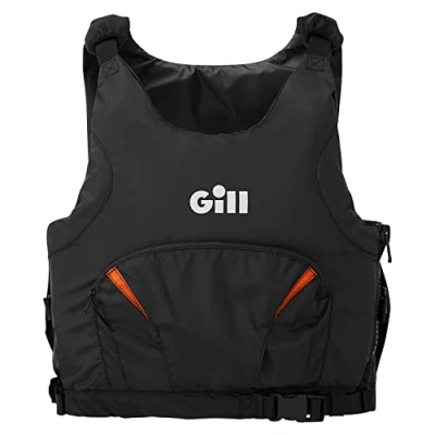 Image of Gill Pursuit Buoyancy Aid PFD Unisex Adult, Side Opening, Lightweight, Adjustable, Reflective for Watersports, Sailing, SUP (Black, M)