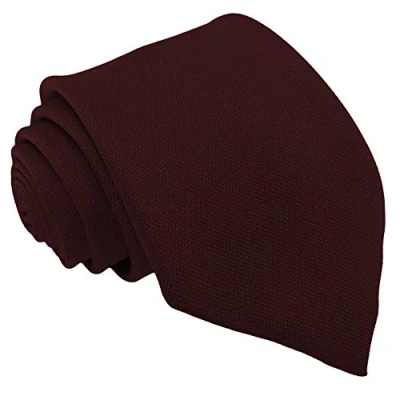 Image of Great British Tie Club Plain School Ties High 52&quot; Length (Maroon)
